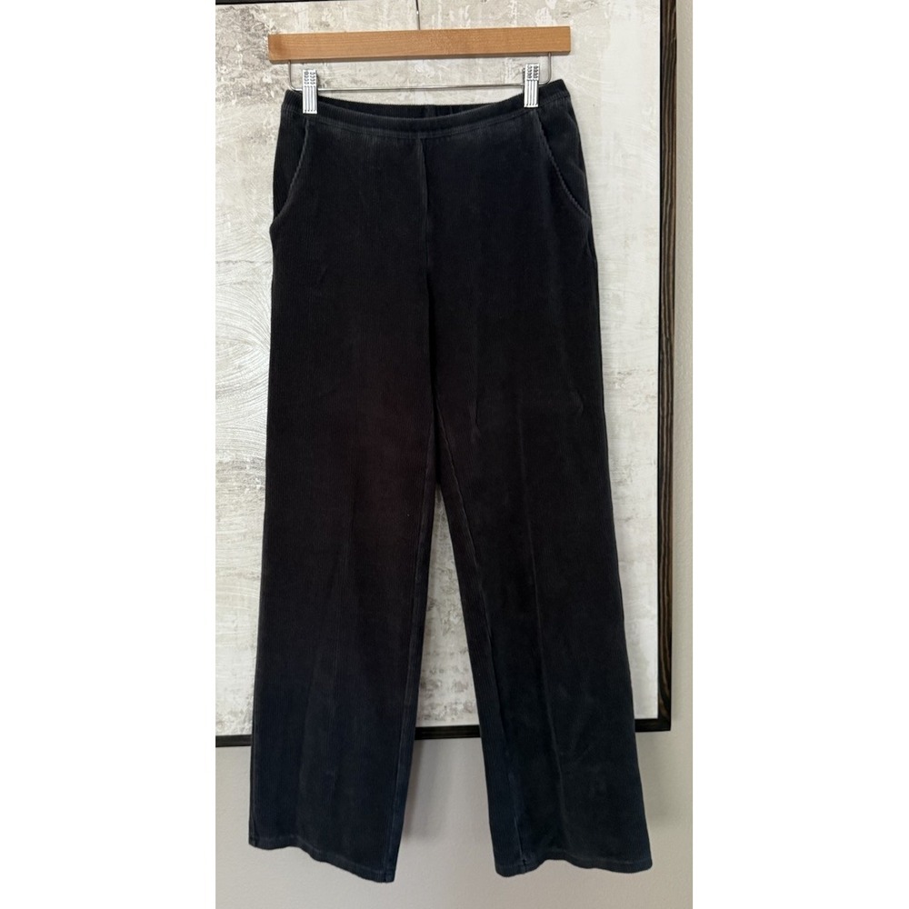 LL Bean Perfect Fit Knit Cords Pants Corduroy  Pull On Size XS Reg Dark Gray